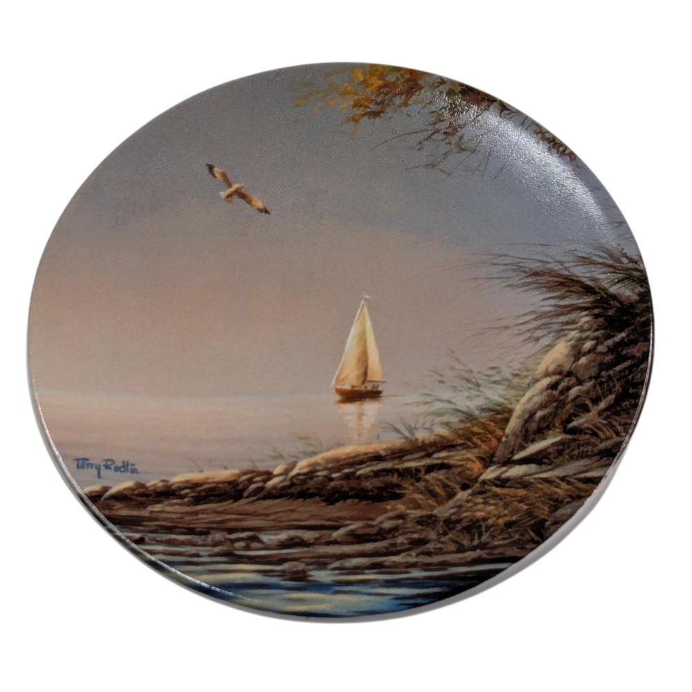 Mini Plate From Sea to Shining Sea By Terry Redlin 4.5 In. Nautical Collectible